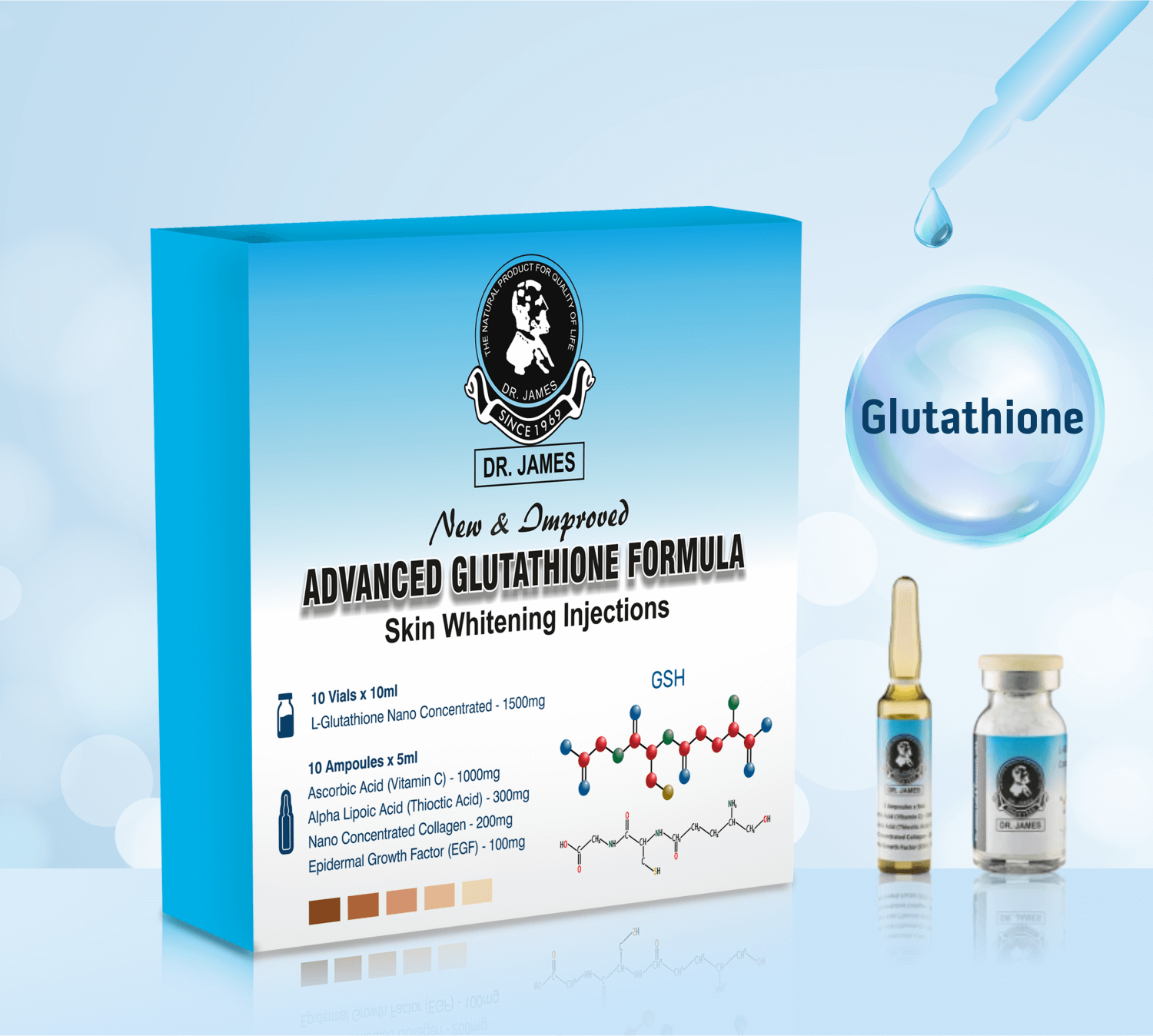 Dr James Glutathione Skin Whitening Injection Product